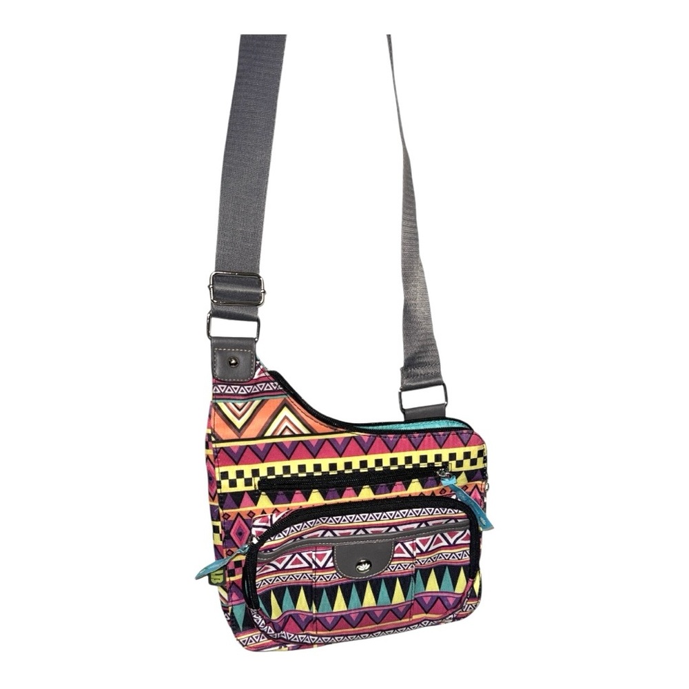 Lily Bloom Colorful Geometric Crossbody Bag